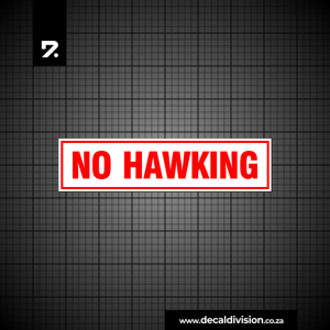 No Hawking Sign
